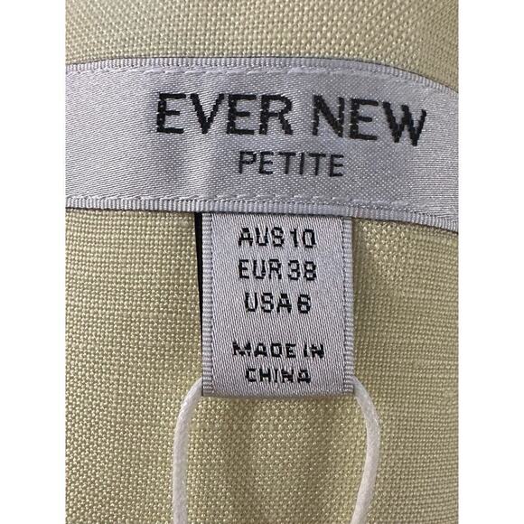 Ever New ASOS Petite Frill Shoulder Mini Shift Dress Pastel Yellow 6 Petite NWT - Picture 6 of 7